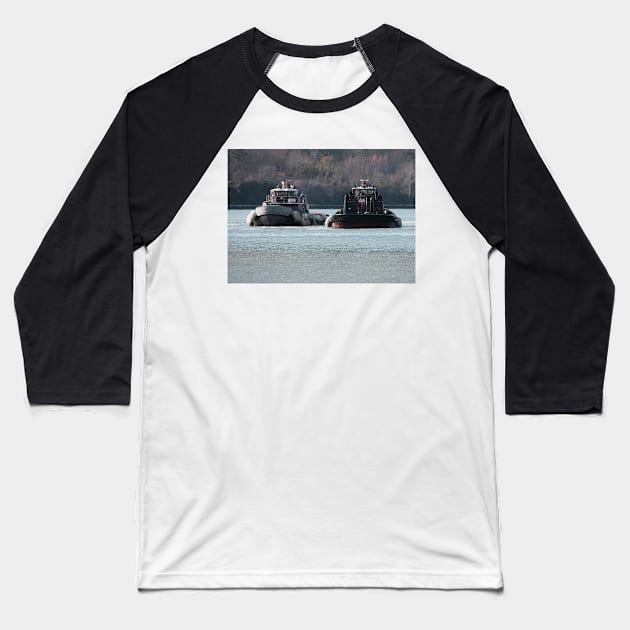 Two Tugs on the York River Baseball T-Shirt by tgass